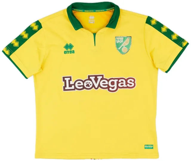 Errea 2017-18 Norwich Home Shirt - 5/10 - (S)