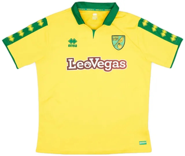 Errea 2017-18 Norwich Home Shirt - 8/10 - (XL)