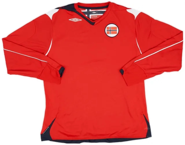 Umbro 2006-07 Norway Home L/S Shirt - 8/10 - (Women's XL)
