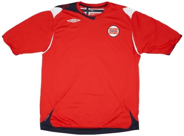 Umbro 2006-08 Norway Home Shirt - 9/10 - (XL)