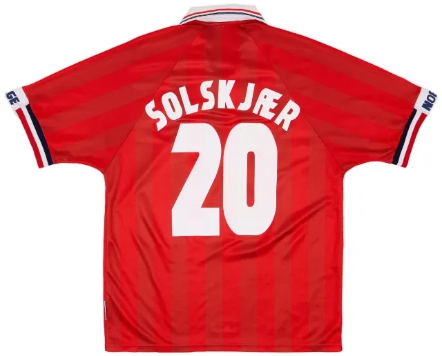 Umbro 1998-00 Norway Home Shirt Solskjaer #20 - 8/10 - (L)