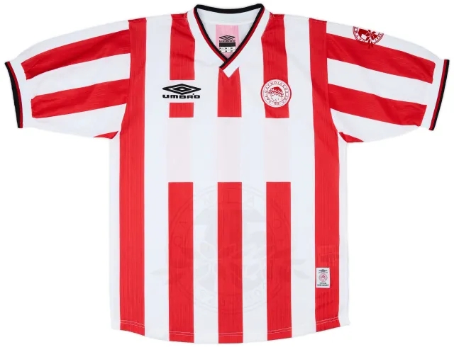 Umbro 2000-01 Olympiakos Home Shirt - 6/10 - (XL)
