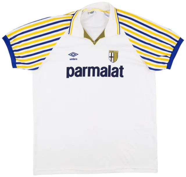 Umbro 1990-91 Parma Home Shirt - 8/10 - (XL)