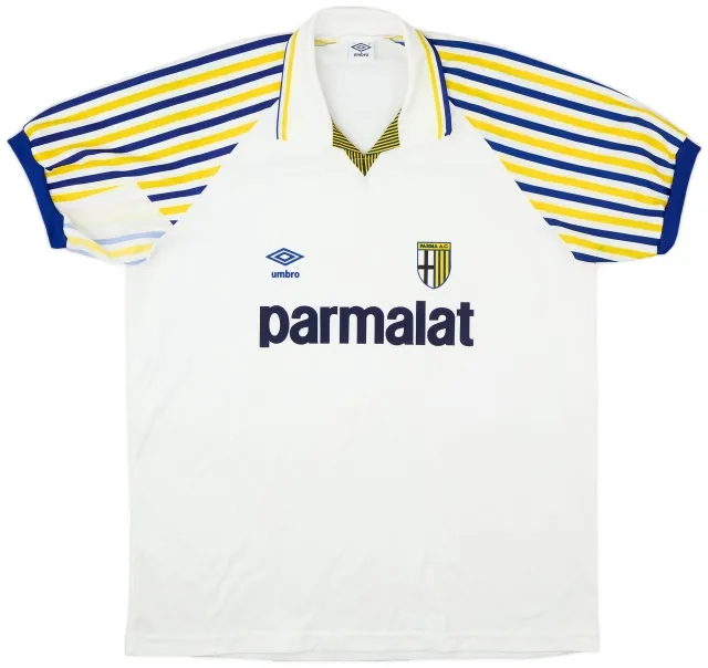 Umbro 1990-91 Parma Home Shirt - 9/10 - (XL)