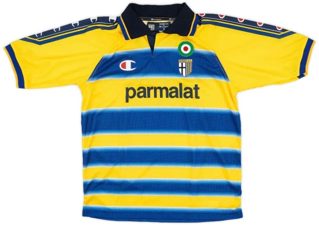 Champion 1999-00 Parma Home Shirt - 8/10 - (S)