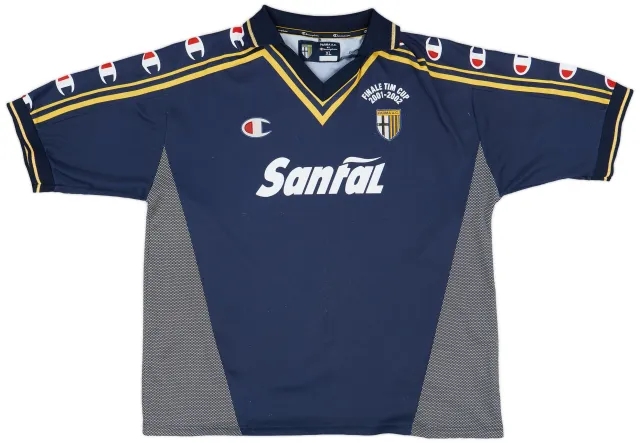 Third 2001-02 Parma 'Signed' Finale TIM Cup Away Shirt - 8/10 - (XL)