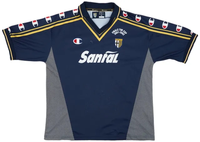Champion 2001-02 Parma 'Signed' Finale TIM Cup Third Shirt - 6/10 - (XL)