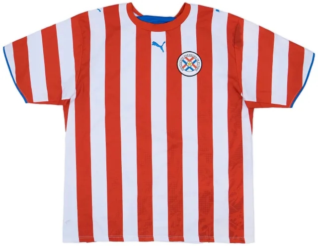 Puma 2006-07 Paraguay Home Shirt - 4/10 - (XL)