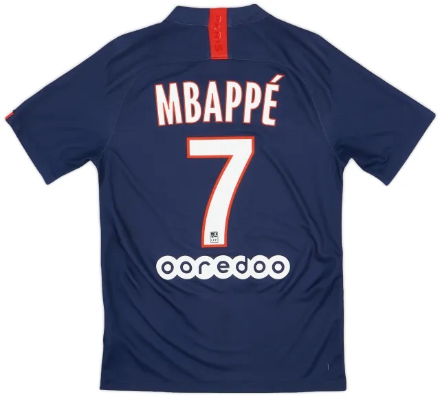 Nike 2019-20 Paris Saint-Germain Home Shirt Mbappe #7 - 8/10 - (S)