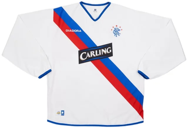 Diadora 2004-05 Rangers Away L/S Shirt - 8/10 - (XL)