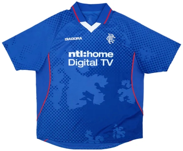 Diadora 2002-03 Rangers Home Shirt - 9/10 - (XL)
