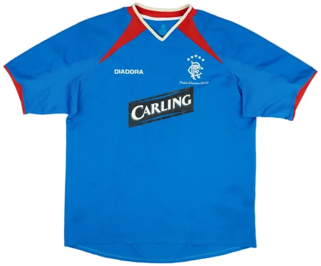Diadora 2003-05 Rangers 'Treble Winners' Home Shirt - 6/10 - (XL)