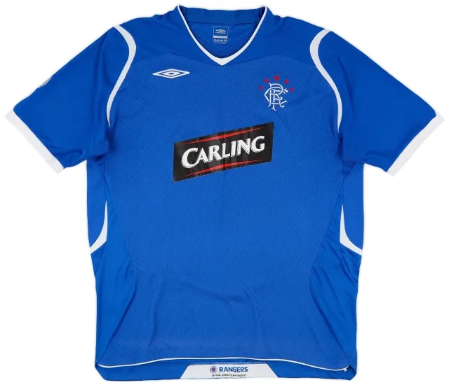 Umbro 2008-09 Rangers Home Shirt - 6/10 - (XL)