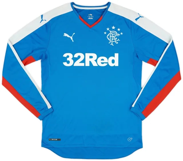 Puma 2015-16 Rangers Home L/S Shirt - 7/10 - (M)