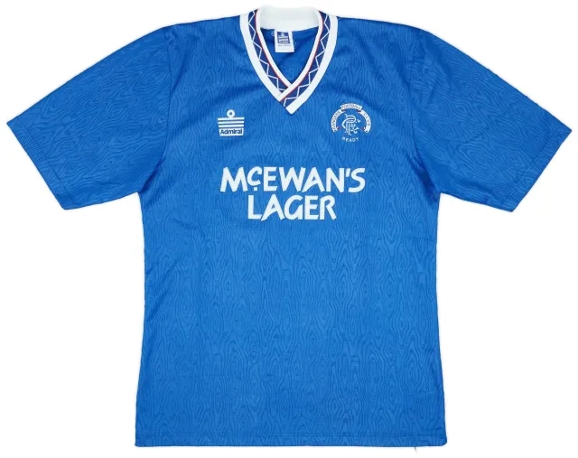 Admiral 1990-92 Rangers Home Shirt - 9/10 - (M)