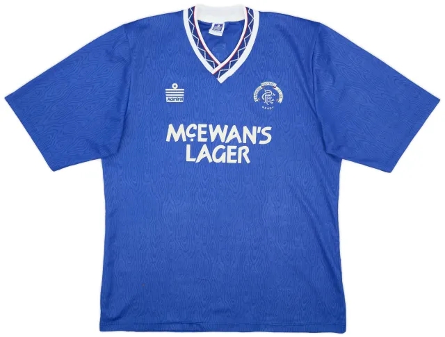 Admiral 1990-92 Rangers Home Shirt - 8/10 - (L)