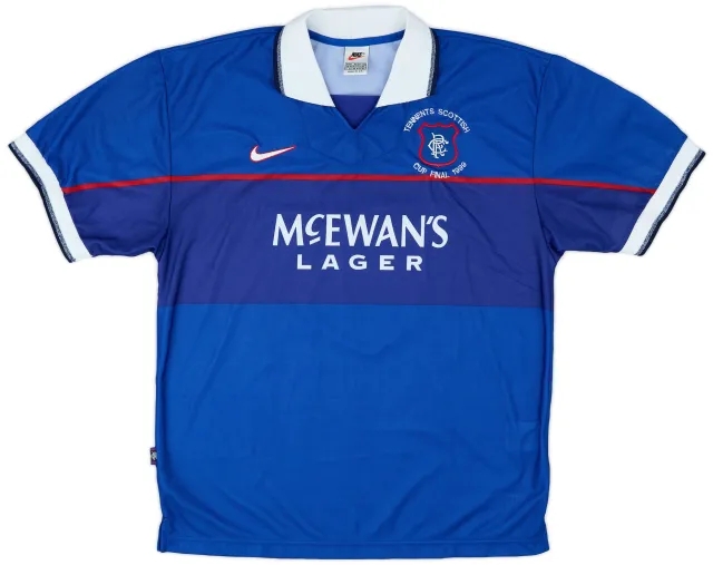 Nike 1999 Rangers Match Issue Scottish Cup Final Home Shirt #6