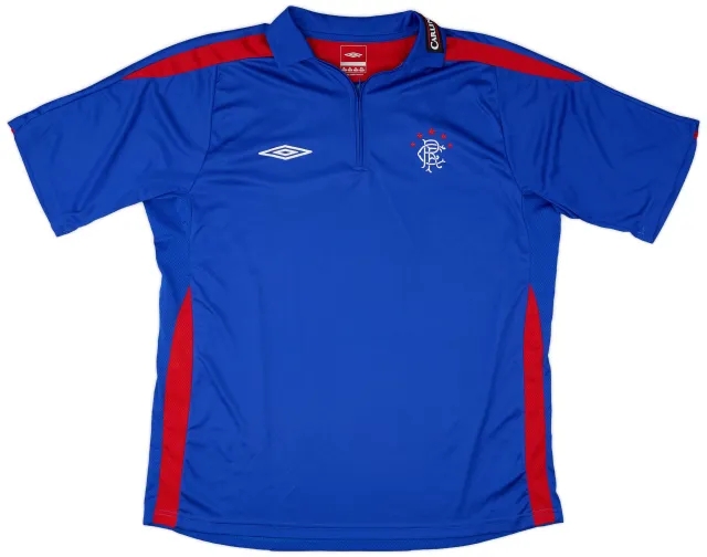 2009-10 Rangers Umbro 1/4 Zip Training Polo - 9/10 - (XL)