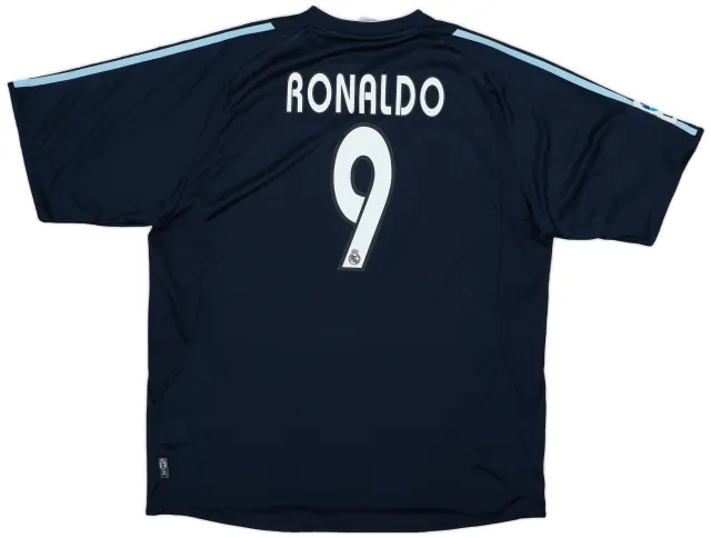 adidas 2003-04 Real Madrid Away Shirt Ronaldo #9 (XL)