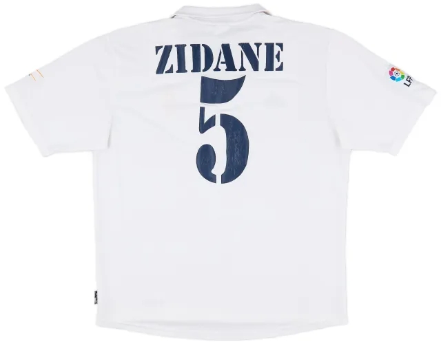 adidas 2001 Real Madrid Home Shirt Zidane #5 - 5/10 - (XL)