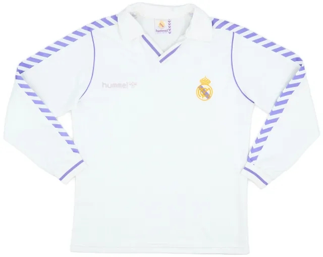 Hummel 1986-88 Real Madrid Home L/S Shirt - 6/10 - (XL)