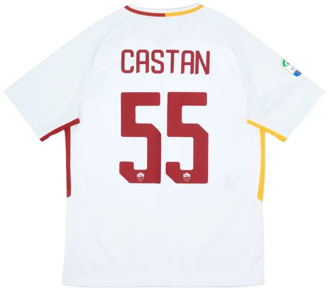 Nike 2017-18 Roma Away Shirt Castan #55 - 8/10 - (L)