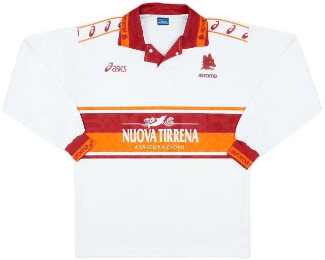 Asics 1994-95 Roma Away L/S Shirt - 6/10 - (L)