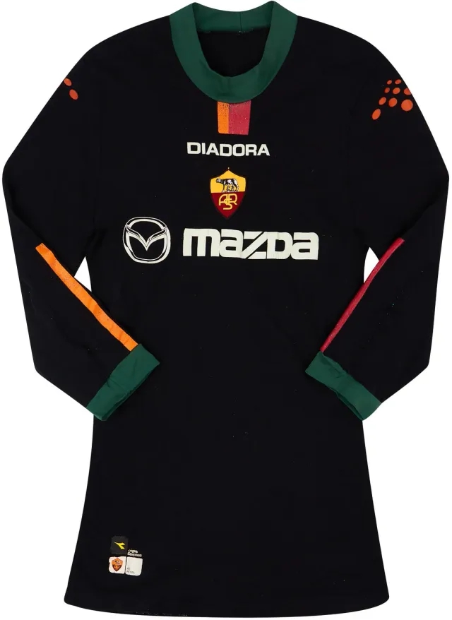 Diadora 2004-05 Roma European Home L/S Shirt - 5/10 - (XXL)