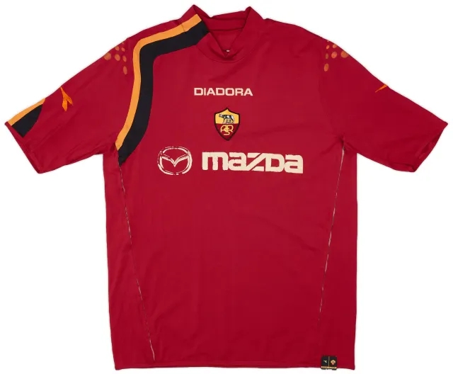 Diadora 2004-05 Roma Home Shirt - 5/10 - (XL)
