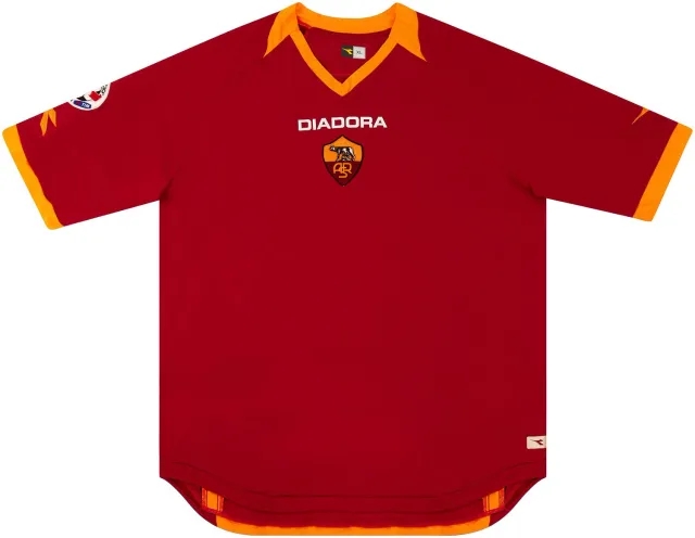 Diadora 2006-07 Roma Primavera Match Issue Home Shirt #3