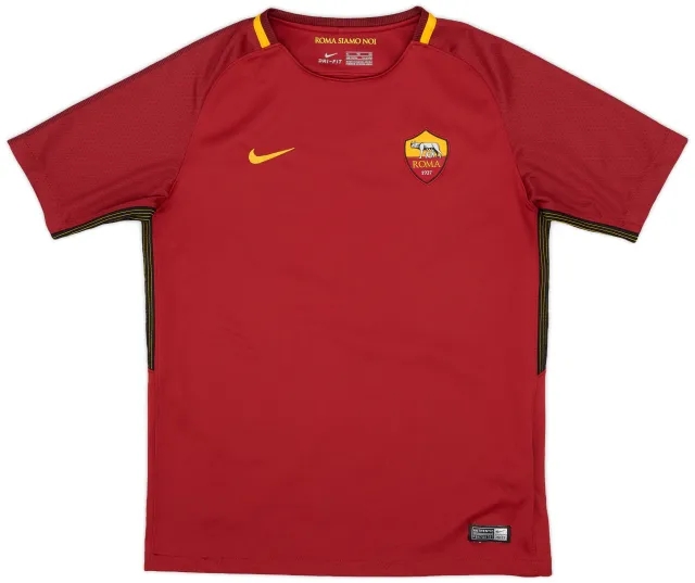 Nike 2017-18 Roma Home Shirt - 8/10 - (XL.Boys)