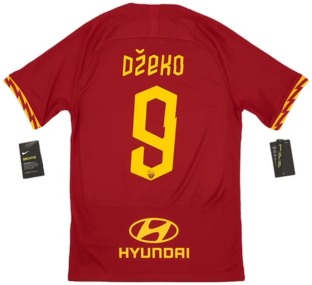 adidas 2019-20 Roma Home Shirt Dzeko #9 (S)