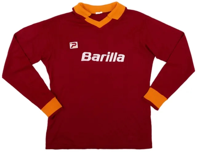 1983-84 Roma Home L/S Shirt - 8/10 - (L)