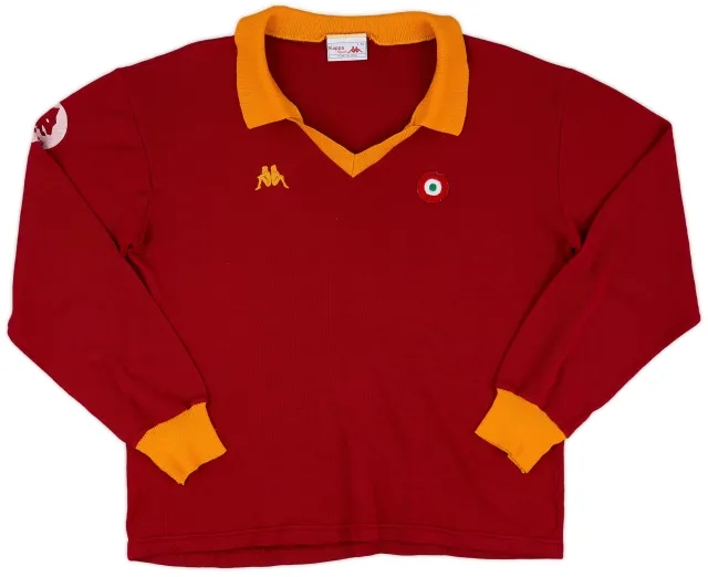 Kappa 1984-85 Roma Home L/S Shirt - 8/10 - (L)