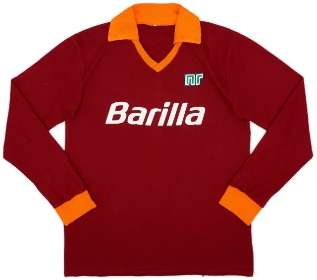 Ennerre 1987-90 Roma Home L/S Shirt - 8/10 - (M)