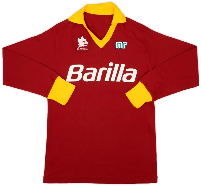 Ennerre 1988-89 Roma Home L/S Shirt - 9/10 - (L)