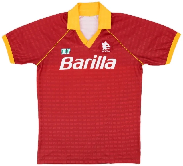Ennerre 1990-91 Roma Home Shirt #9 - 6/10 - (L)