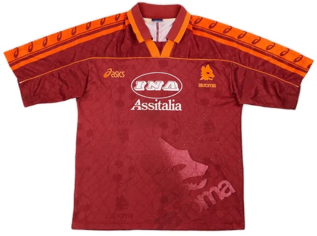 Asics 1995-96 Roma Home Shirt - 6/10 - (M)