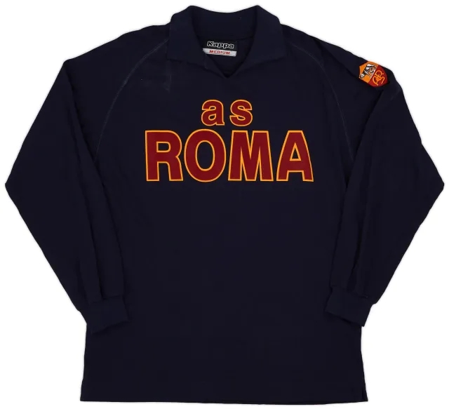 2003-04 Roma Kappa Polo L/S Shirt - 8/10 - (M)