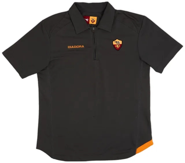 2005-06 Roma Diadora 1/4 Zip Polo - 6/10 - (L)