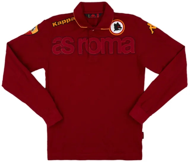 2007-08 Roma Kappa Polo L/S Shirt - 8/10 - (S)