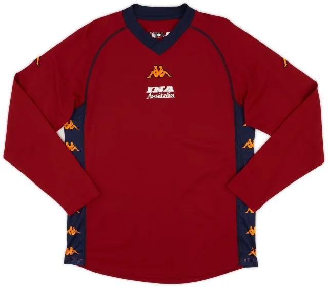 2001-02 Roma Kappa Training L/S Shirt - 8/10 - (S)