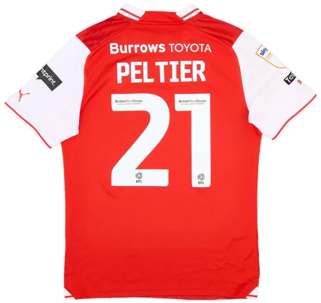 Puma 2023-24 Rotherham Match Issue Home Shirt Peltier #21