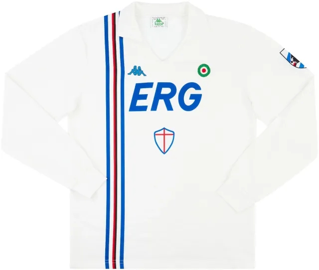 Kappa 1988-90 Sampdoria Away L/S Shirt - 6/10 - (XL)