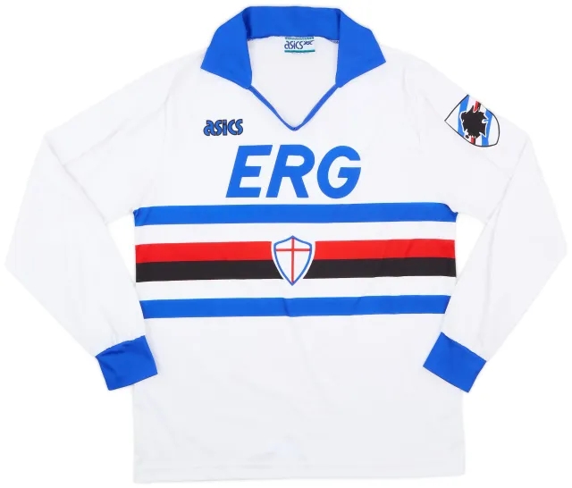 Asics 1990-92 Sampdoria Away L/S Shirt - 7/10 - (M)