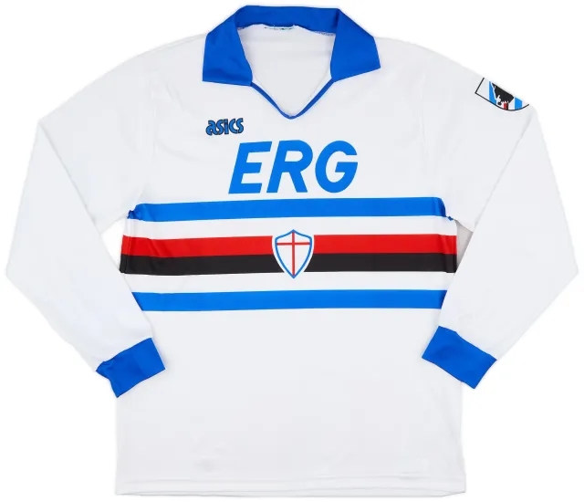 Asics 1990-92 Sampdoria Away L/S Shirt - 8/10 - (L)