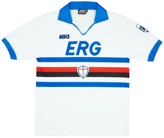 Asics 1990-92 Sampdoria Away Shirt - 8/10 - (L)
