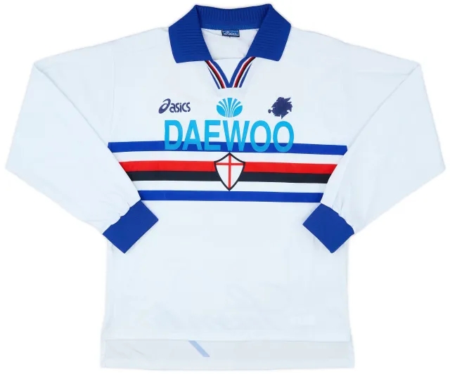 Asics 1997-98 Sampdoria Away L/S Shirt - 7/10 - (S)