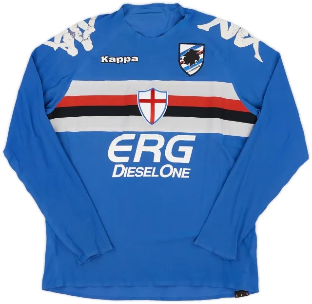 Kappa 2005-06 Sampdoria Player Issue European Home L/S Shirt - 5/10 - (L)
