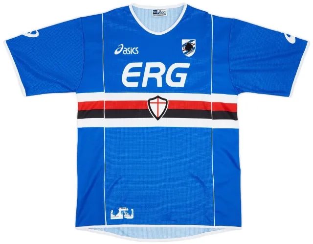 Asics 2002-03 Sampdoria Home Shirt - 8/10 - (XL)